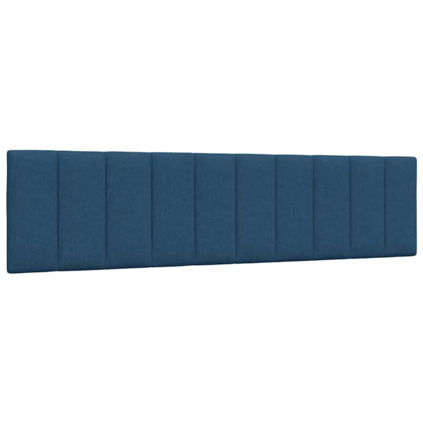 Cabecero de cama acolchado tela azul 200 cm D