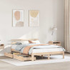 Estructura de cama con cajones madera maciza pino 120x190 cm 1