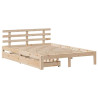 Estrutura de cama c/ gavetas 120x190 cm madeira de pinho maciça 3
