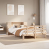 Cama com estante sem colchão 120x190 cm pinho maciço 1