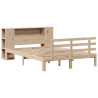 Cama con estantería sin colchón madera maciza de pino 120x190cm 3