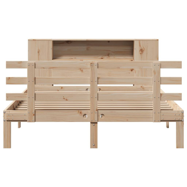 Cama com estante sem colchão 120x190 cm pinho maciço M 4