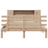 Cama con estantería sin colchón madera maciza de pino 120x190cm 4