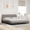Cama sem colchão 180x200 cm tecido castanho-acinzentado 1