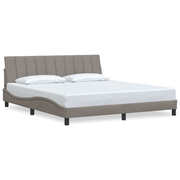 Cama sem colchão 180x200 cm tecido castanho-acinzentado M 2