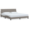 Cama sem colchão 180x200 cm tecido castanho-acinzentado 2