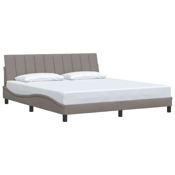 Cama sem colchão 180x200 cm tecido castanho-acinzentado M 3