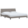 Cama sem colchão 180x200 cm tecido castanho-acinzentado 3