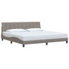Cama sem colchão 200x200 cm tecido cinzento-acastanhado 3