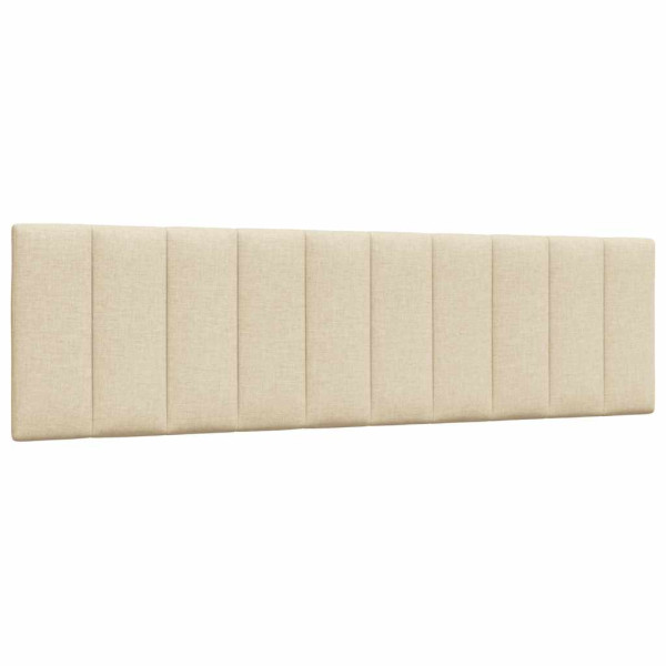 Cabecero de cama acolchado tela crema 180 cm D