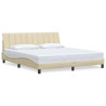 Cama sin colchón tela color crema 180x200 cm 2