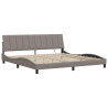 Cama sem colchão 200x200 cm tecido cinzento-acastanhado 5