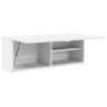 Mueble de pared de baño madera ingeniería blanco 80x25x30 cm 5