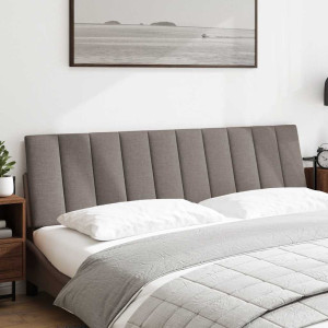 Cabecero de cama acolchado tela gris taupé 180 cm H