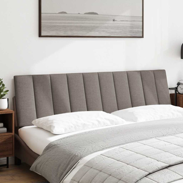 Cabecero de cama acolchado tela gris taupé 180 cm M 2