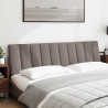 Cabecero de cama acolchado tela gris taupé 180 cm 2