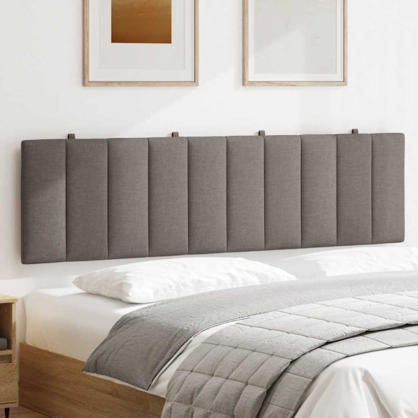 Cabecero de cama acolchado tela gris taupé 180 cm M 3