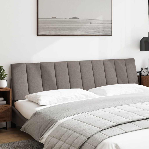 Cabecero de cama acolchado tela gris taupe 200 cm M 2