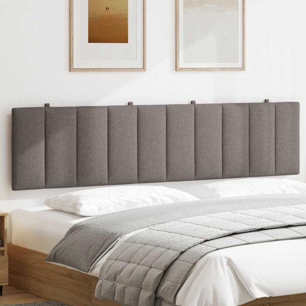 Cabecero de cama acolchado tela gris taupe 200 cm M 3