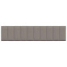 Cabecero de cama acolchado tela gris taupe 200 cm 4