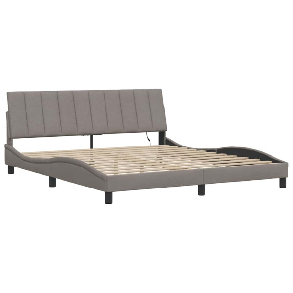 Cama sem colchão 180x200 cm tecido castanho-acinzentado M 5