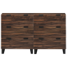 Tableros Lateral con cajón 2 pcs Marrón Mediano Madera maciza 4