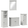 Juego de muebles de baño 3 pcs blanco antiguo 37 x 34 x 110 cm 1