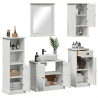 Juego de muebles de baño 5 pcs blanco antiguo 37 x 34 x 110 cm 3