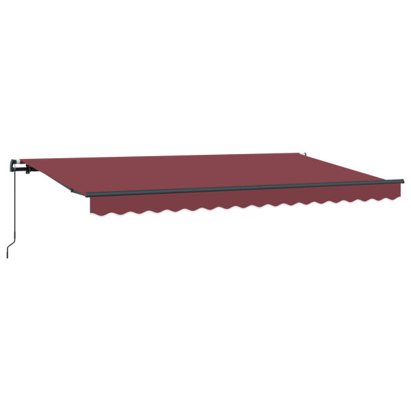 Toldo Retráctil Manual Rojo burdeos y Antracita M 5