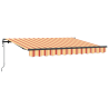 Toldo Retráctil Amarillo y Naranja y Antracita Grande 2