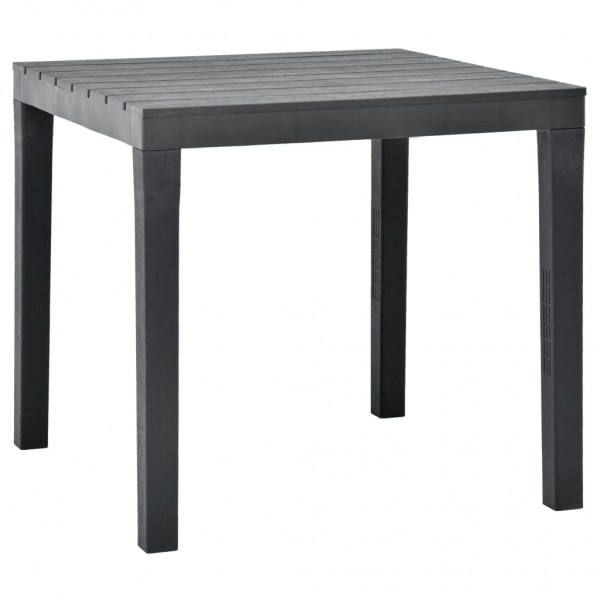 Mesa de jardín con 2 bancos plástico gris antracita M 3