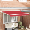 Toldo Retrátil Manual Vermelho e Branco 1