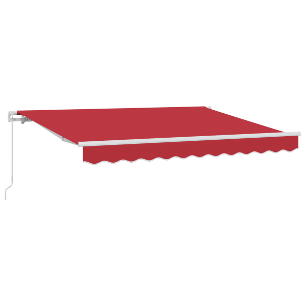 Toldo Retrátil Manual Vermelho e Branco M 2