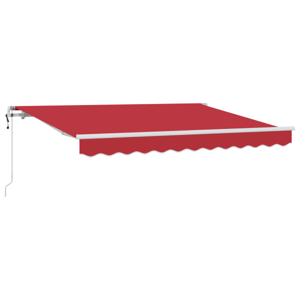 Toldo Retráctil Rojo y Blanco 350x200 cm 350 x 200 cm 3.5 x 2 m M 2