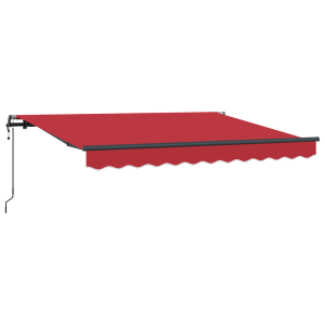 Toldo Retrátil Vermelho e Antracite H