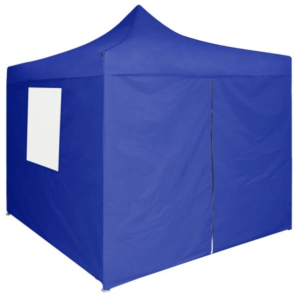 Tenda dobrável profissional festas 4 paredes 2x2 m aço azul M 4