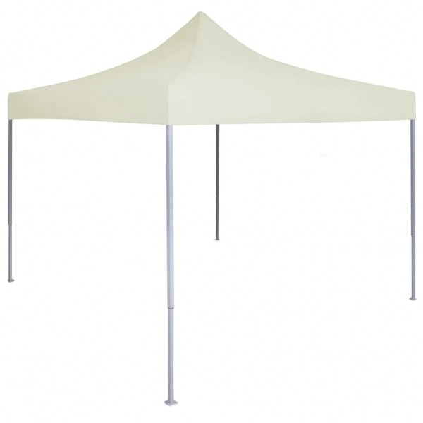 Carpa plegable profesional para fiestas acero color crema 2x2 m D