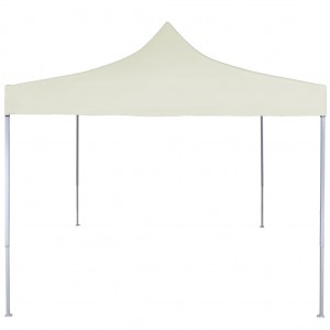 Carpa plegable profesional para fiestas acero color crema 2x2 m H