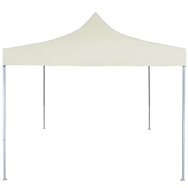 Carpa plegable profesional para fiestas acero color crema 2x2 m M 2