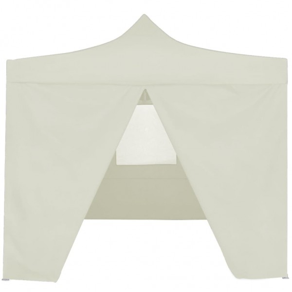 Carpa plegable profesional con 4 paredes acero color crema 2x2m M 3