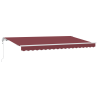 Toldo Retrátil Manual Vermelho bordô e Branco 2