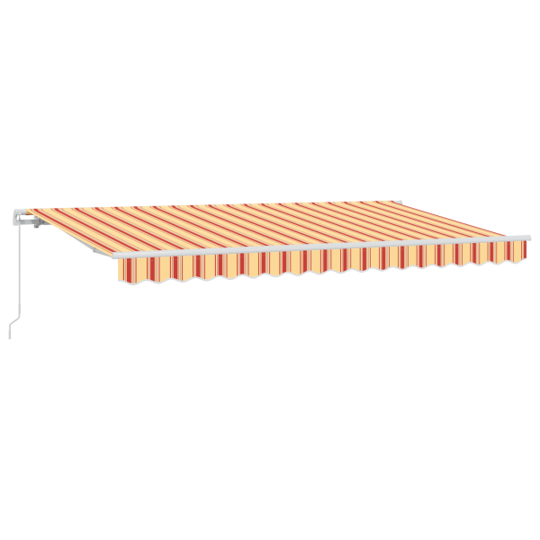 Toldo Retrátil Multicolorido e Amarelo e Laranja e Branco M 2