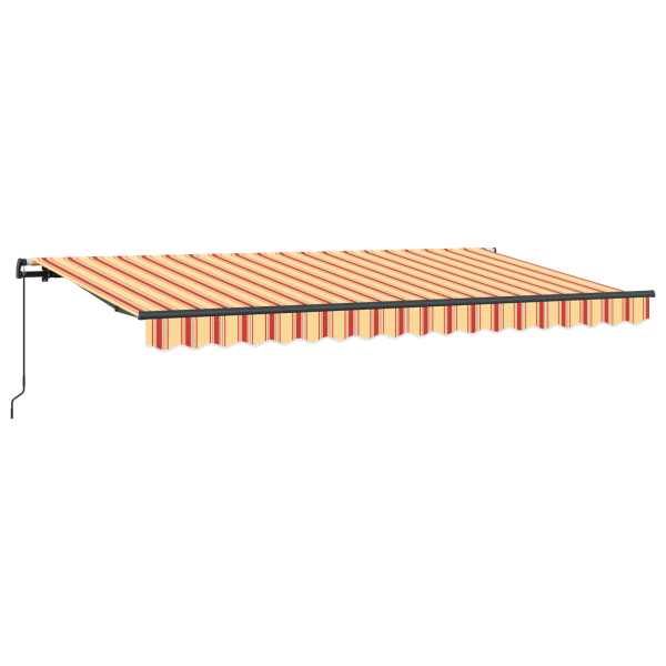 Toldo Retráctil Manual Amarillo y naranja y blanco M 5
