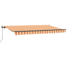 Toldo Retrátil Manual Amarelo e Laranja e Branco 5