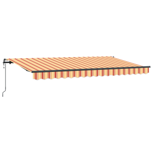Toldo Retráctil Amarillo y naranja y blanco H