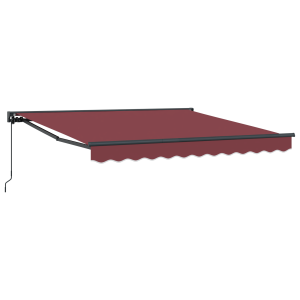 Toldo Retráctil Manual Rojo burdeos 300x250 cm Poliéster H