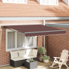 Toldo Retrátil Manual Castanho 300x250 cm Poliéster 1