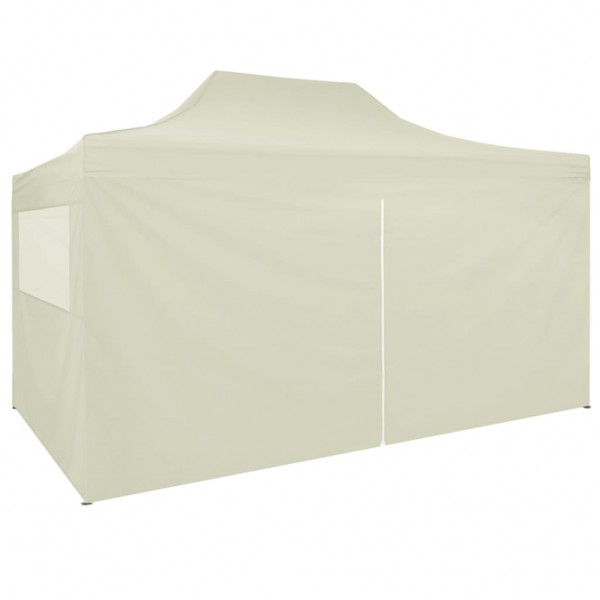 Tenda dobrável profissional festas 4 paredes 3x4m aço cor creme M 4