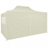Carpa plegable profesional con 4 paredes acero color crema 3x4m 4