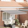 Toldo Retrátil Manual Cinzento-claro 300x250 cm Poliéster 1